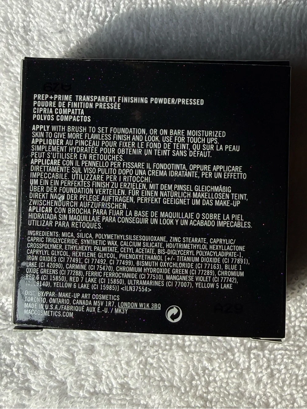 BNIB MAC Prep + Prime Transparent Finishing Powder Pressed Discontinued